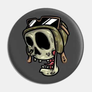 skull pilot Pin