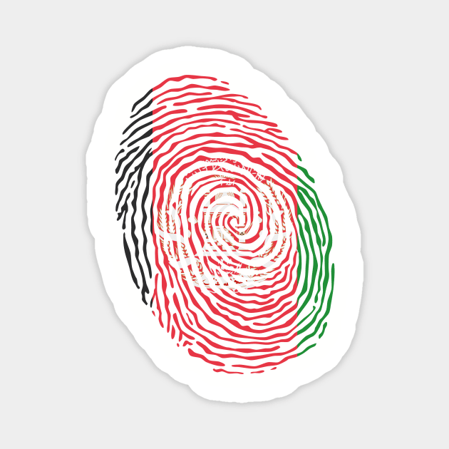 Afghanistan Fingerprint Magnet by KindlyHarlot