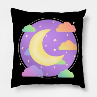 Pastel Goth Moon For Pastel Goth Lover Pillow