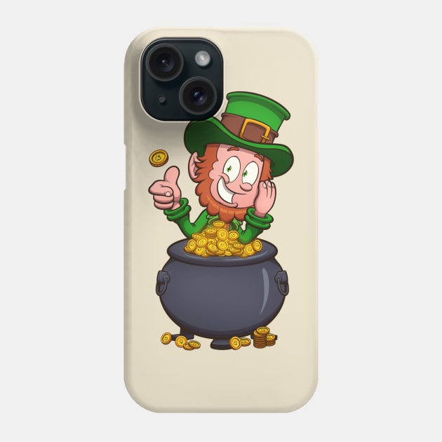 Leprechaun With Pot Of Gold Phone Case by TheMaskedTooner