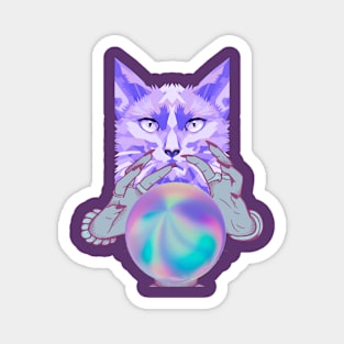 cat trippy wizard Magnet