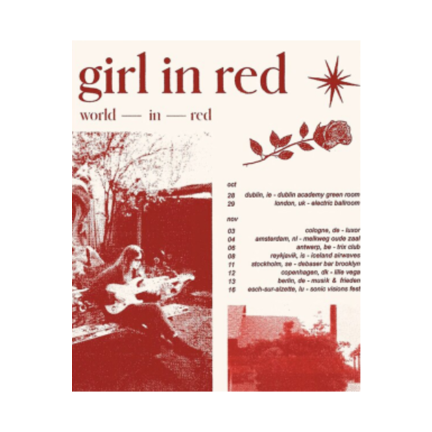 Girl in red tour Music TShirt TeePublic