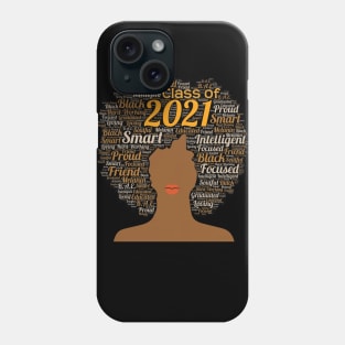 Class of 2021 Words in Afro Art Phone Case