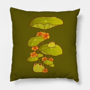 Froggies in a watercress plant Pillow