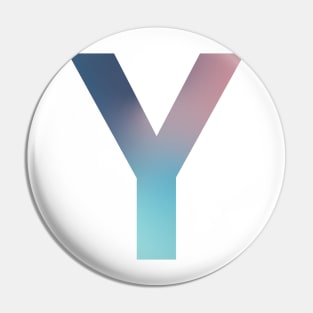 Gradient Letter Y Initial Alphabet Pin