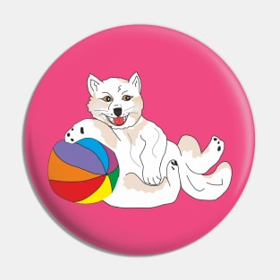 Smiling dog Pin