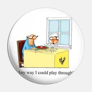 Funny Spectickles Golf Cartoon Humor Pin