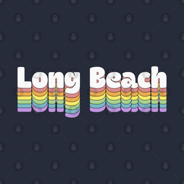 Long Beach // Retro Typography Design by DankFutura