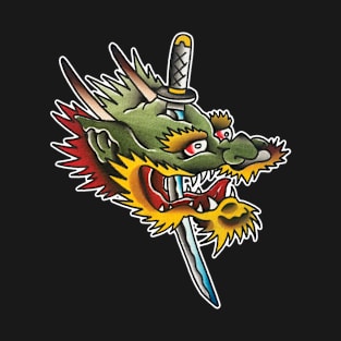 Dragon Sword Tattoo Design T-Shirt