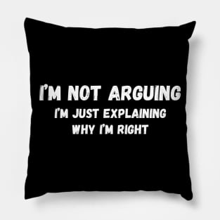 I’m not arguing, I’m just explaining why I’m right. Pillow