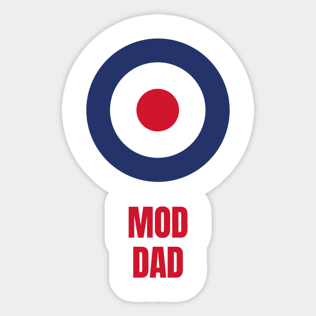 Mod Dad - Mod - Sticker | TeePublic