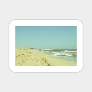 Lighthouse on a beach in Dakhla Magnet
