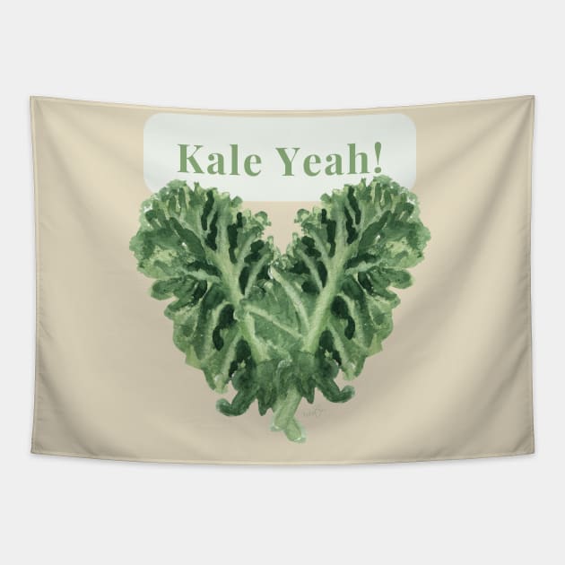 Kale Yeah! Tapestry by CowThey