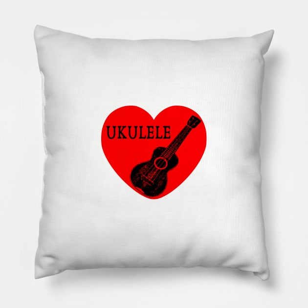Ukulele Love Pillow by Braznyc