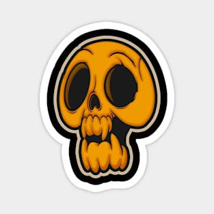 skull yellow Magnet