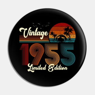 Vintage 1955 Shirt Limited Edition 65th Birthday Gift Pin