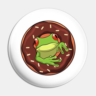 Frog with Donut Pin