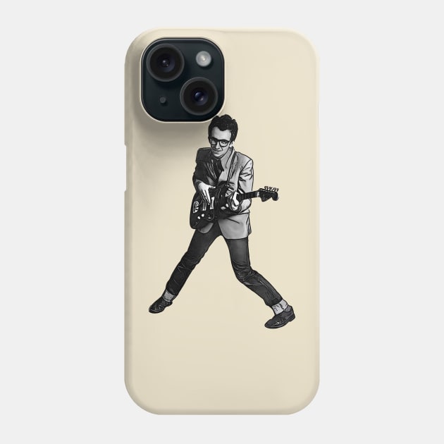 My Aim is True - Elvis Costello Vintage Portrait Phone Case by Mr.FansArt