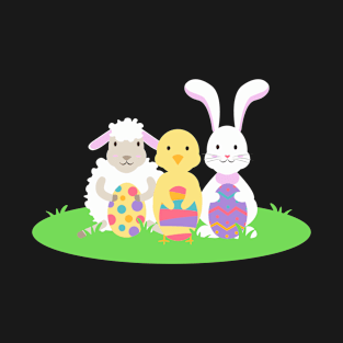 sheep, chick and easter bunny T-Shirt