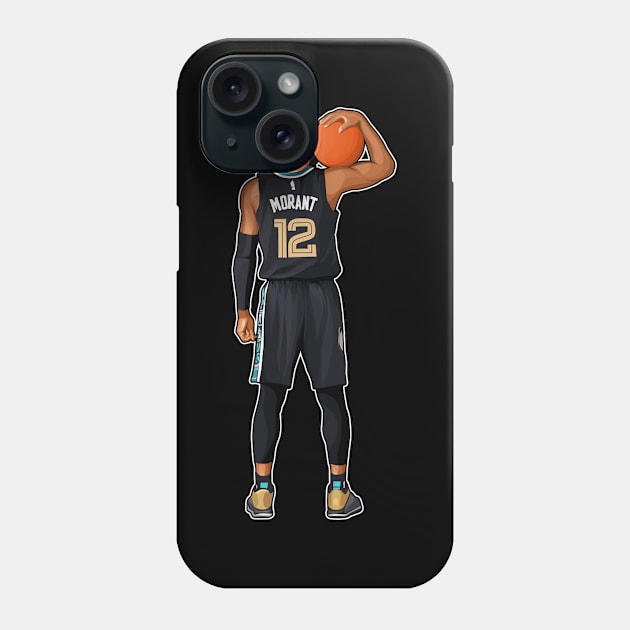 Ja Morant #12 In Action Phone Case by RunAndGow