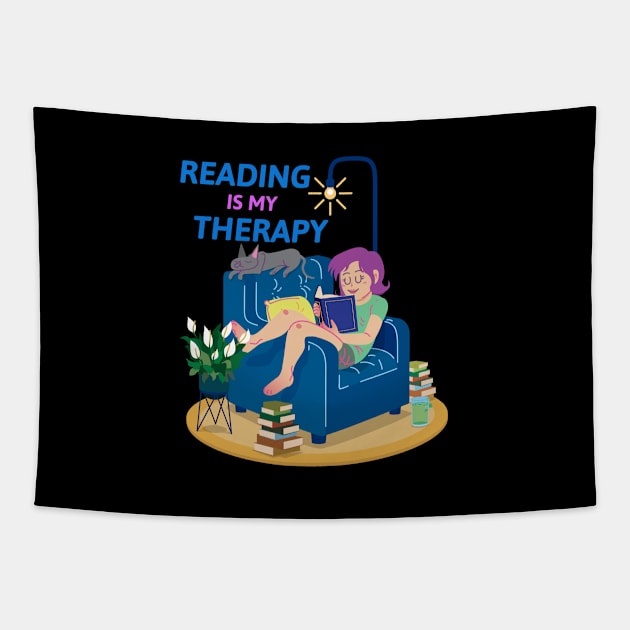 Reading Is My Theraby Tapestry by MIRO-07