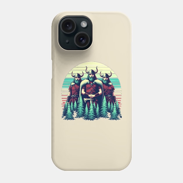 Viking Brothers V1 - 8 Bit Phone Case by LarsonBrosSupplyCo