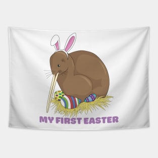 My First Easter, Kiwi with Easter Eggs Tapestry