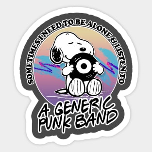 Punk Rock Snoopy inspired Vinyl Sticker