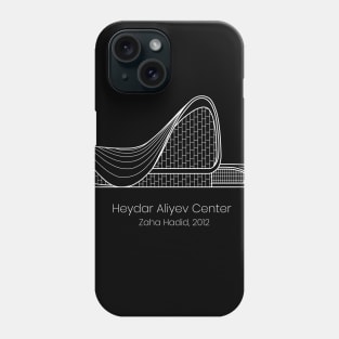 Zaha Hadid Architect Building White Outline Phone Case