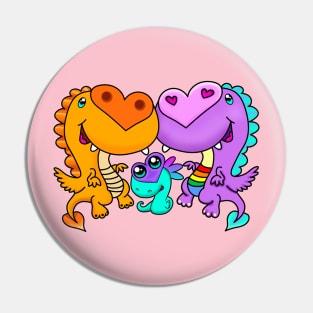 Dragon Family Pin