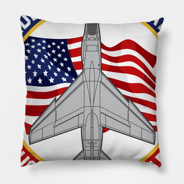 Vought F-8 Crusader Pillow by MBK