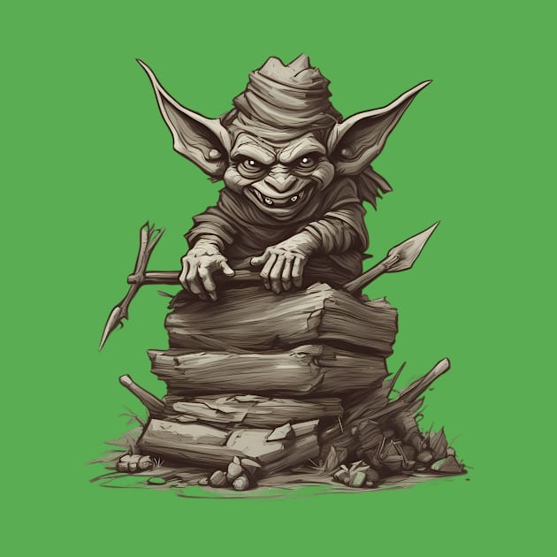 Creature Caper Goblin Stack Tee by trubble