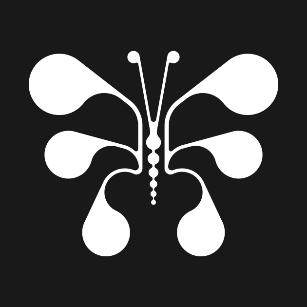 Minimalist butterfly design by Zaztrozzi