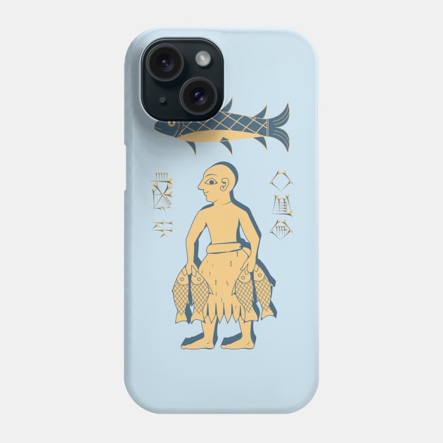 Sumerian love Fishing Phone Case by Dingir ENKI