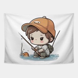 Nothing like a little fishing to bring out your inner kawaii pro Tapestry