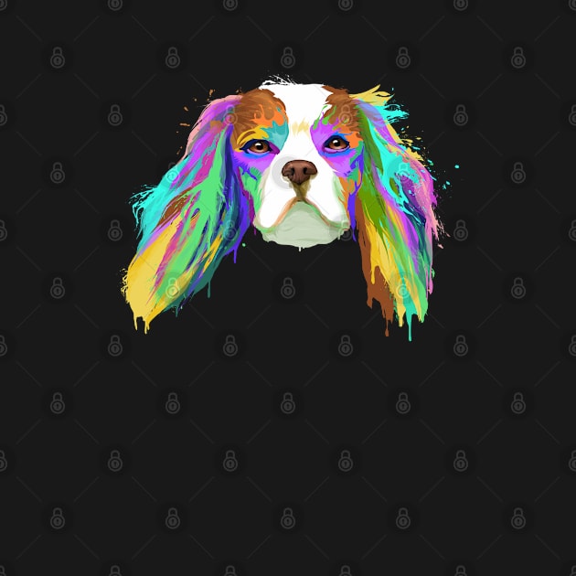 Splash Cavalier King Charles Spaniel Dog by alwe-designs