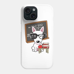 Funny Bull terrier is teaching Phone Case