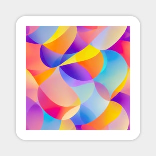 seamless Geometric pattern of curved shapes Magnet