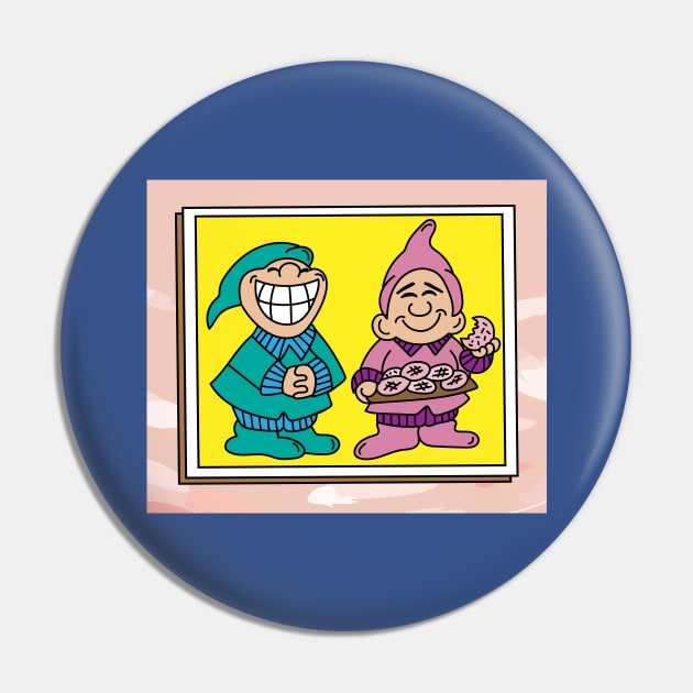 Funny Dwarf Garden Gnome Pin by flofin