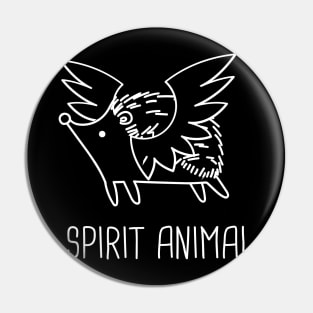 Spirit Animal | Cute And Funny Pet Hedgehog Graphic Pin