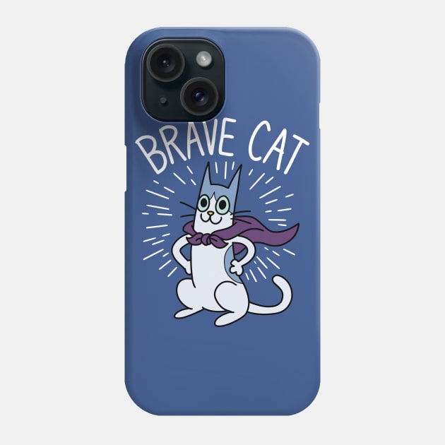 Brave Cat Phone Case by spacecoyote