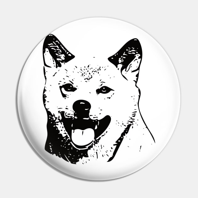 Shiba Inu Face Design - A Shiba Christmas Gift Pin by DoggyStyles