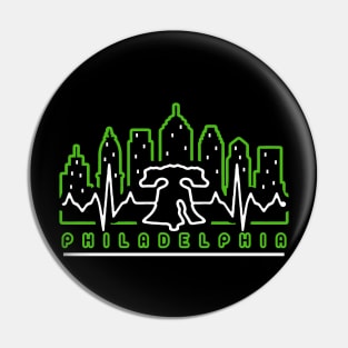 Philadelphia  EKG Heartbeat Philly Fan Favorite Pin