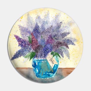 Mackinac Island Lilacs Pin