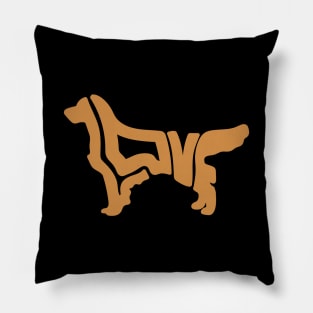 Golden Retriever Love Pillow