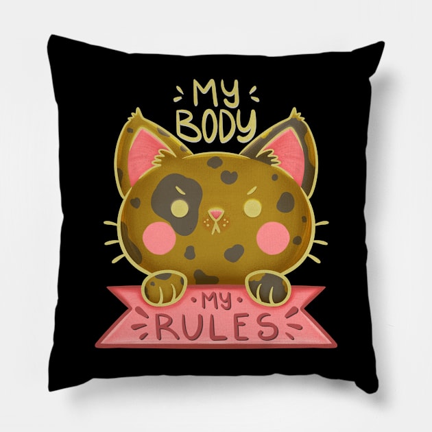 My Body My Rules Pillow by lamosquitamuerta