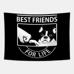 Boston Terrier Best Friend For Life Tapestry