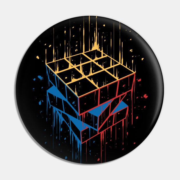 Rubik S Cube Ink Rubiks Cube Pin Teepublic Rubik S Cube Ink Rubiks Cube Pin Teepublic