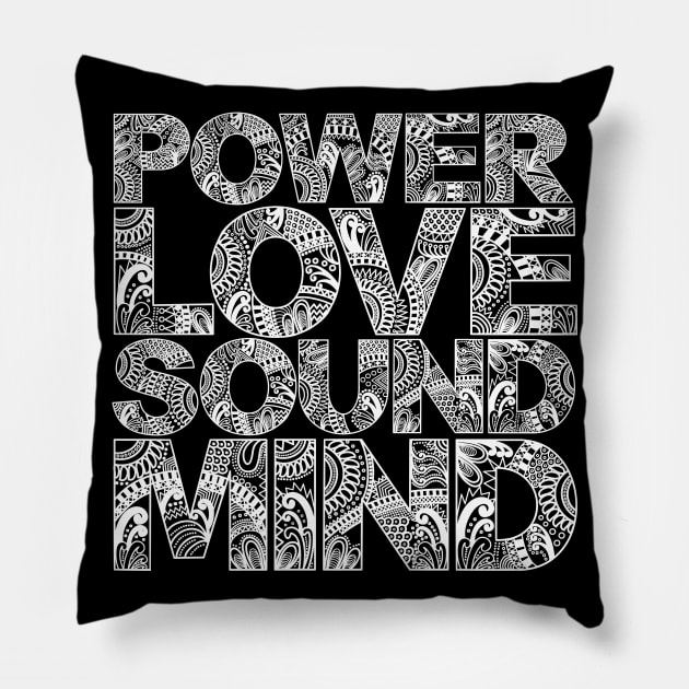 Power Love Sound Mind Pillow by Church Store