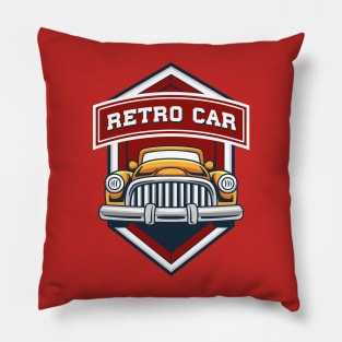 Retro Car Badge Pillow